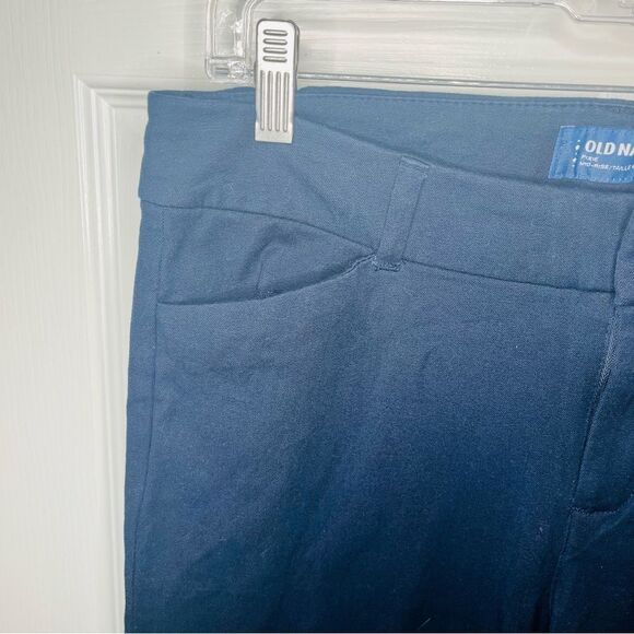 Old Navy The Pixie Mid-Rise Ankle Pants Skinny Navy 10 Tall - Picture 5 of 9